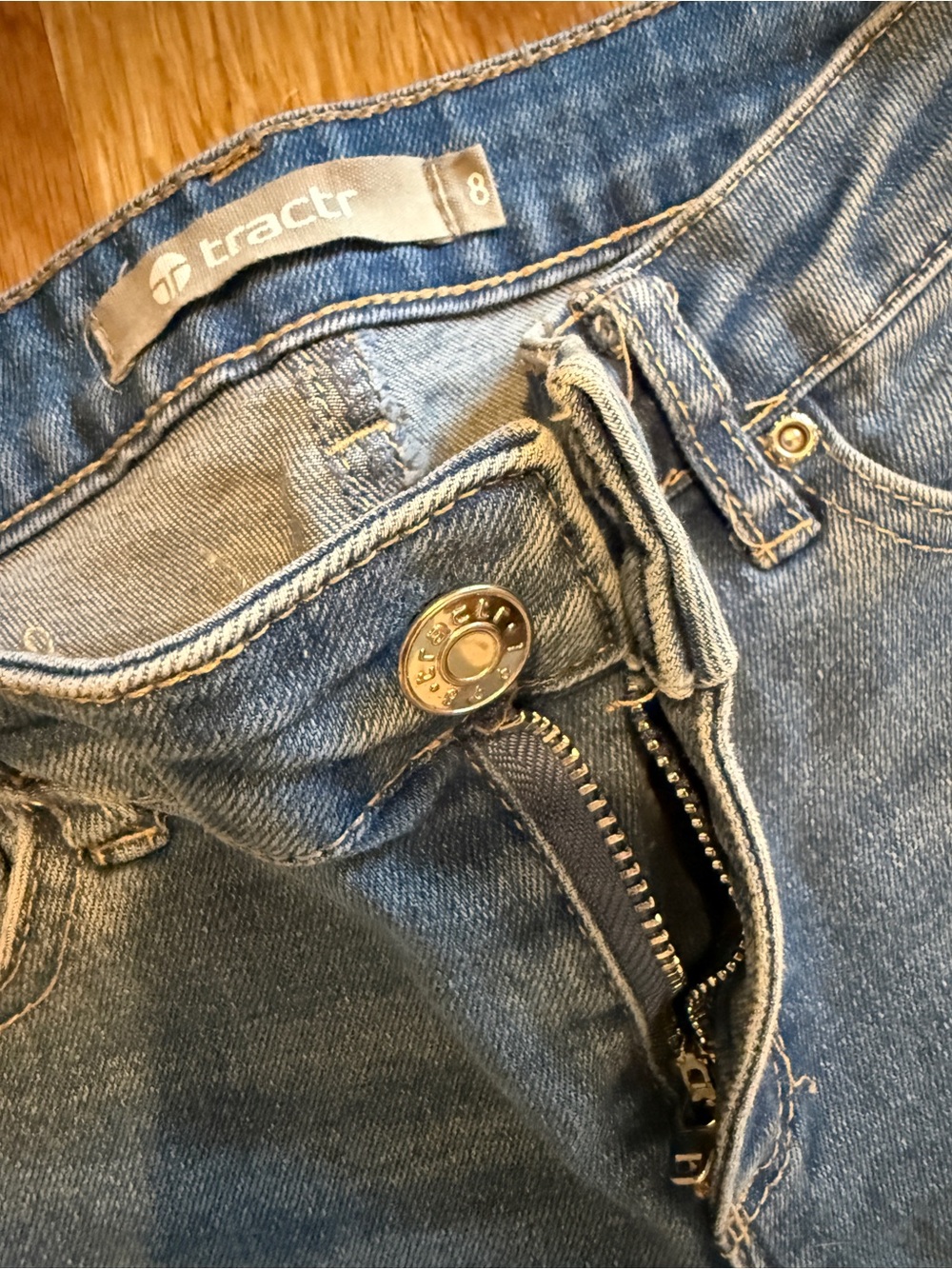 Tractr Girls 8 Blue Boot cut Jeans - Picture 2 of 3